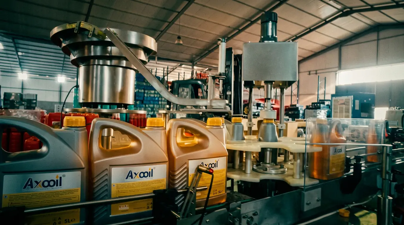Automated Axooil filling and capping line